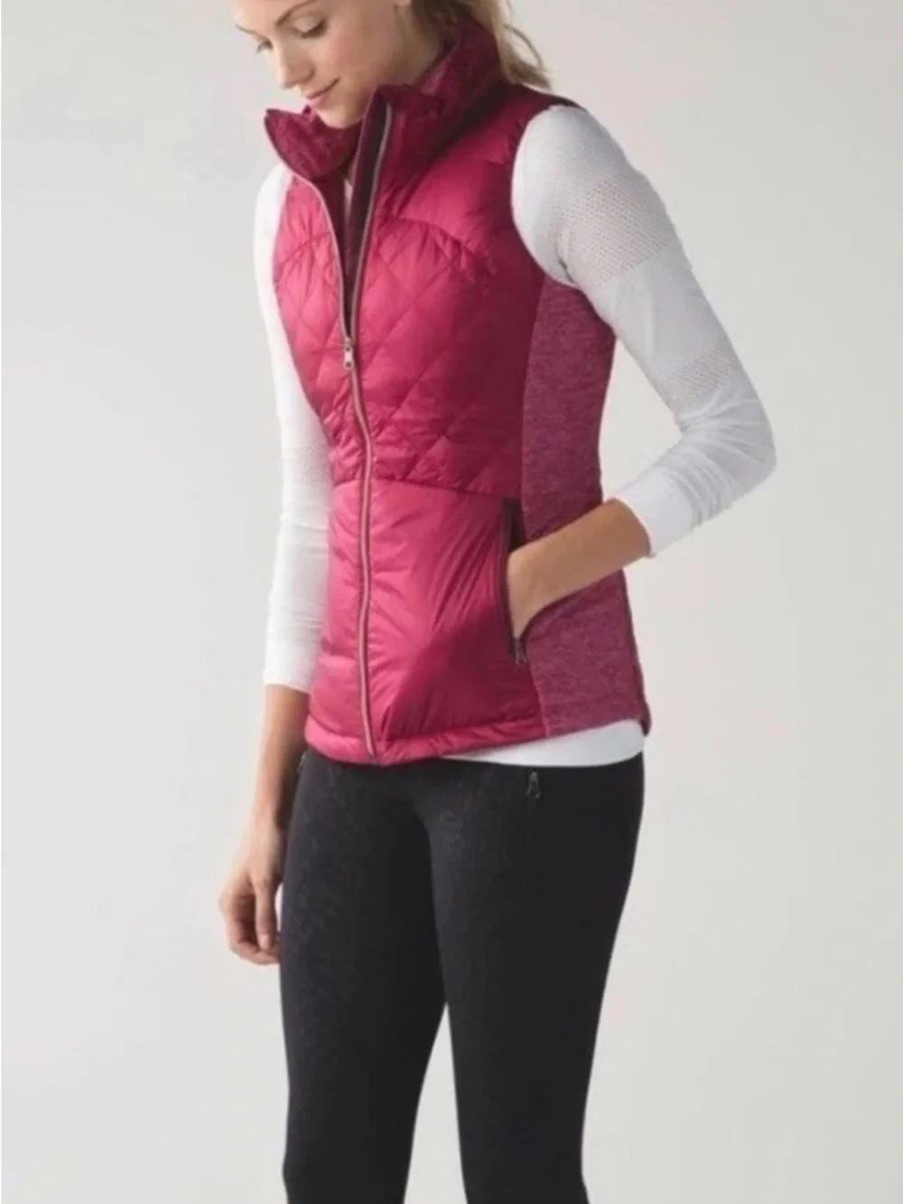 Lululemon Down For A Run Vest in the color Berry Rumble 6 - Picture 2 of 13